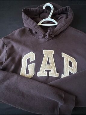 LG Men's Dark Brown Hoodie with Cream Logo